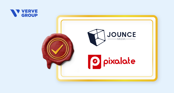 Jounce Media and Pixalate recognize Verve for excellence in premium programmatic advertising supply chain transparency and supply-side trust
