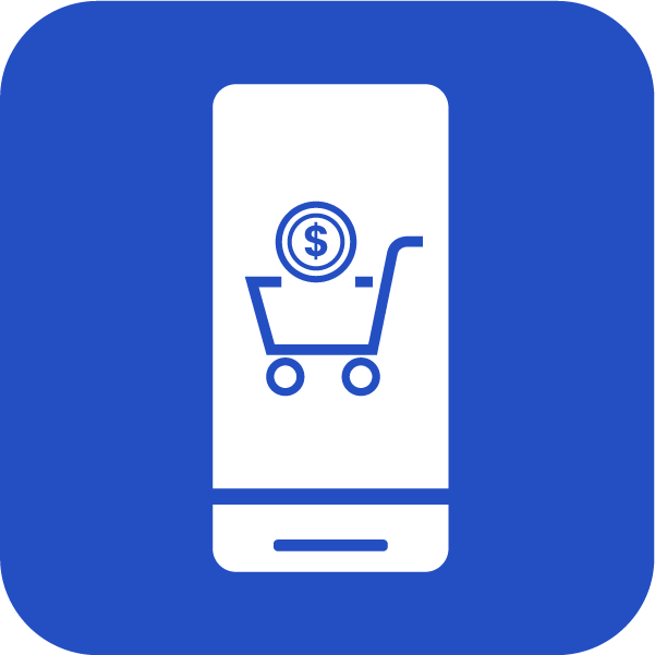 icon representing shopping and eCommerce apps for programmatic PMP deals