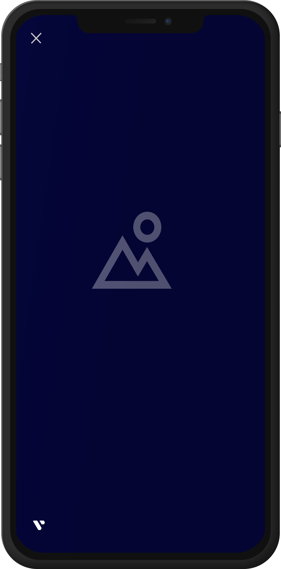 Full-screen interstitial ad mockup